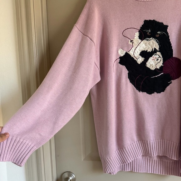 Aritzia Sundays Best Cotton Charm Cat Sweater Size small - Picture 4 of 10